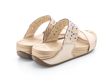 beautiful women sandal isolated on white backgroundの写真素材