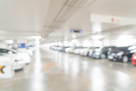 abstract blur in parking car for backgroundの写真素材