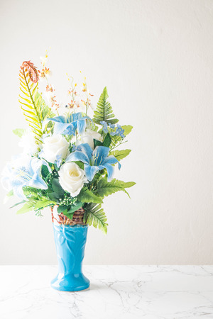 beautiful bouquet flower in vaseの写真素材