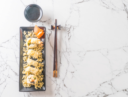 tempura shrimp sushi roll - japanese food styleの写真素材