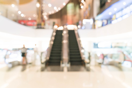 abstract blur in luxury shopping mall and retail store  for backgroundの写真素材