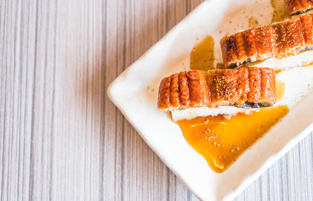 eel sushi (unagi) - japanese food styleの写真素材