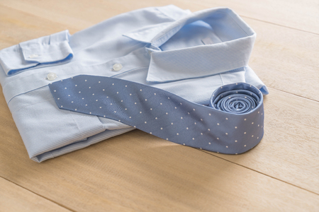 shirt with necktie - selective focus pointの写真素材