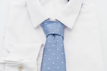 shirt with necktie on white background