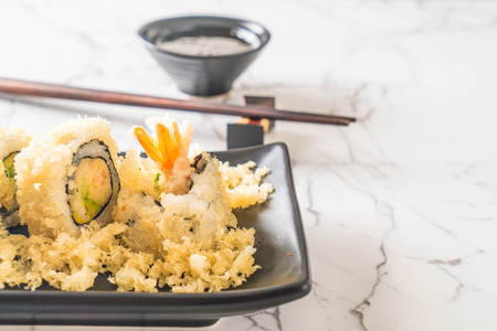 tempura shrimp sushi roll - japanese food styleの写真素材
