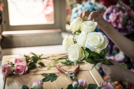 making fashion modern bouquet of flower - vintage effect filterの写真素材