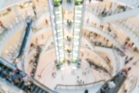abstract blur in luxury shopping mall and retail store  for backgroundの写真素材