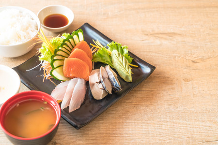 Raw fresh sashimi - Japanese food styleの写真素材