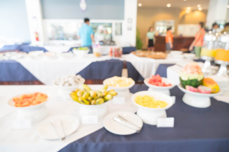 abstract blur in hotel restaurant - vintage effect filterの写真素材