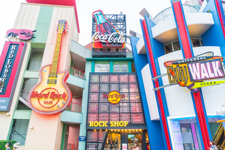 Osaka, JAPAN - NOV 21 2016 : Universal CityWalk Osaka is a three block entertainment, dining and shopping promenade located next to the Universal Studios JAPAN theme park.のeditorial素材