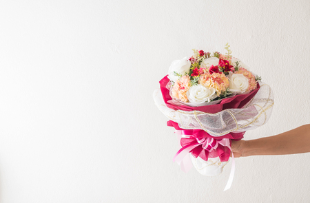 beautiful bouquet flower with copy spaceの写真素材