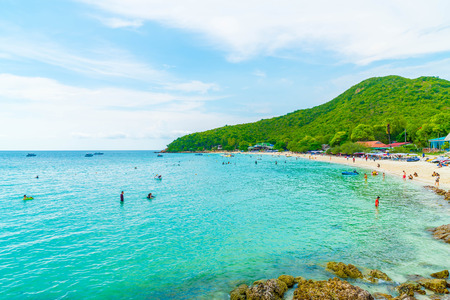 beautiful tropical beach at Koh Larn in Pattaya, Thailand.の写真素材