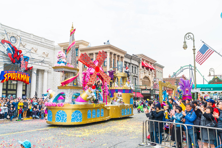 Osaka, Japan - NOV 21 2016 : New parade ,Reborn Parade, to celebrate 15th anniversarsy of the...