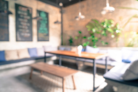 abstract blur in cafe for background - vintage effect filter