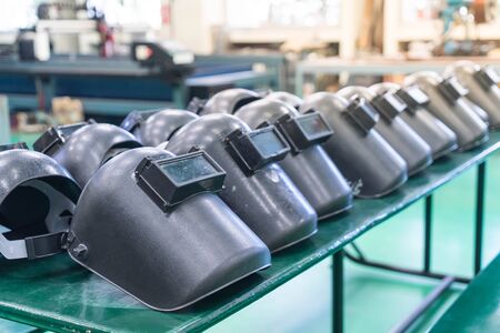 protective mask welding - selective focus pointの写真素材