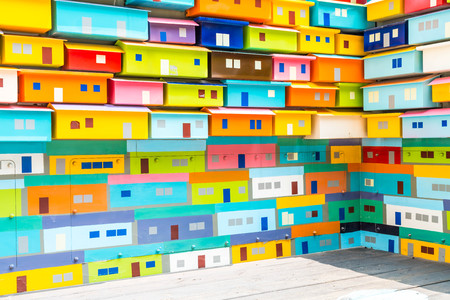 Beautiful Architecture at Gamcheon Culture Village in Busan, South Korea.の写真素材