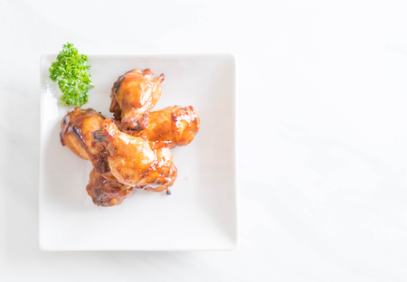 barbecue chicken wings - selective focus pointの写真素材
