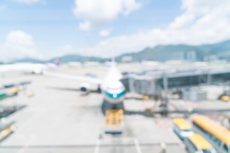 abstract blur in airport for backgroundの写真素材
