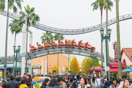Osaka, Japan - NOV 21 2016 : The theme park attractions based on the film industry at Universal Studios Theme Park in Osaka, Japan.のeditorial素材