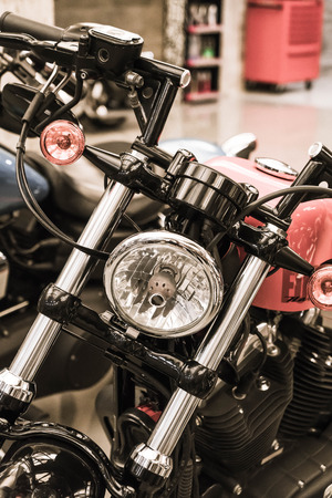 head light of motorcycle - vintage effect stlyeの写真素材