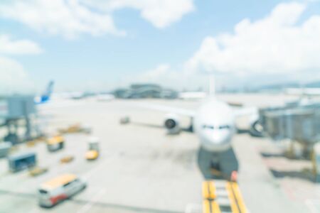 abstract blur in airport for backgroundの写真素材