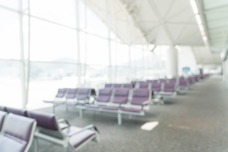 abstract blur in airport for backgroundの写真素材