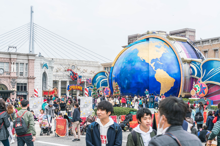 Osaka, Japan - NOV 21 2016 : The theme park attractions based on the film industry at Universal Studios Theme Park in Osaka, Japan.のeditorial素材