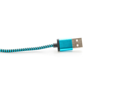 usb charger cable isolated on white background
