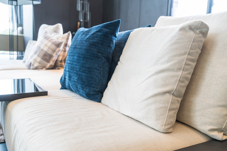 pillow on sofa decoration in living roomの写真素材