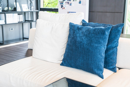 pillow on sofa decoration in living roomの写真素材