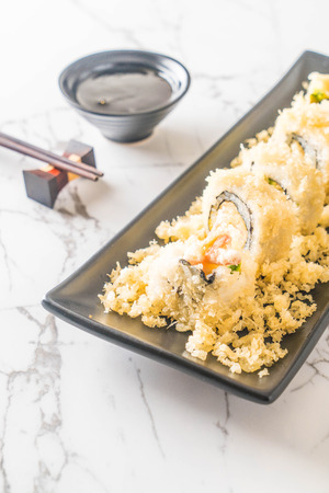 tempura shrimp sushi roll - japanese food styleの写真素材