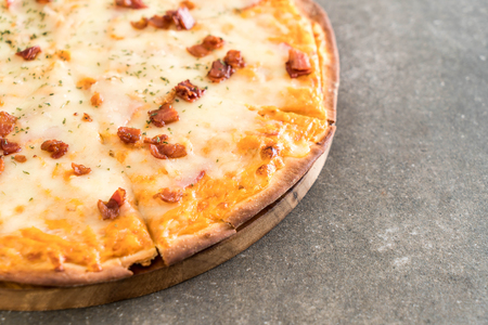 bacon and cheese pizza - Italian food styleの写真素材