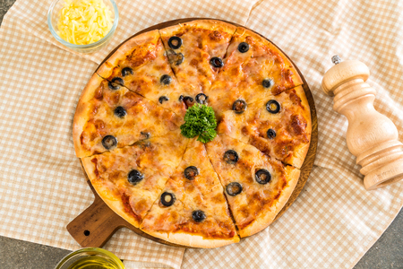 pepperoni pizza - Italian food styleの写真素材