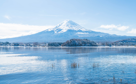 Mountain Fuji San at  Kawaguchiko Lake in Japan.の写真素材