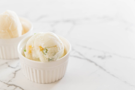 coconut milk ice cream in cup