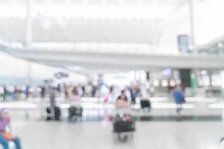 abstract blur in airport for backgroundの写真素材