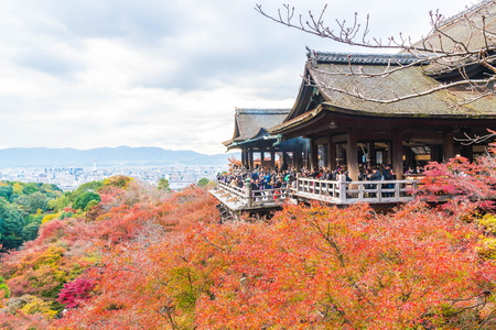 Kiyomizu or Kiyomizu-dera temple in autum season at Kyoto, Japan.の写真素材