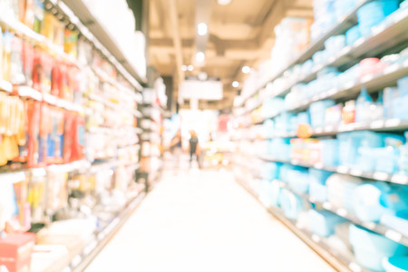 defocus blurred in supermarket for background