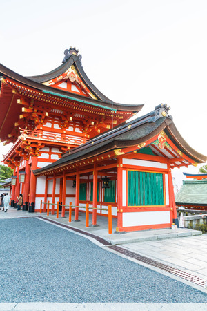 Beautiful Architecture Fushimiinari Taisha ShrineTemple in Kyoto, Japanのeditorial素材