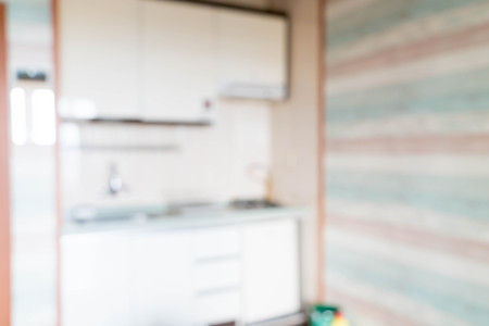 abstract blur kitchen interior for backgroundの写真素材