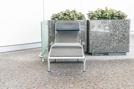 Empty seat in the airport - filter effect processing style