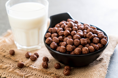chocolate cereal bowl for breakfast