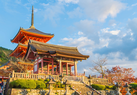 Beautiful Architecture in Kiyomizu-dera Temple Kyoto, Japanのeditorial素材