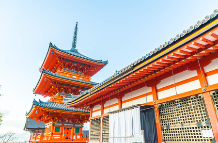 Beautiful Architecture in Kiyomizu-dera Temple Kyoto, Japanのeditorial素材