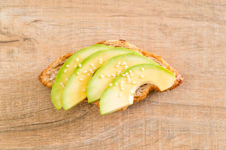avocado croissant sandwich - healthy or vegan food styleの写真素材