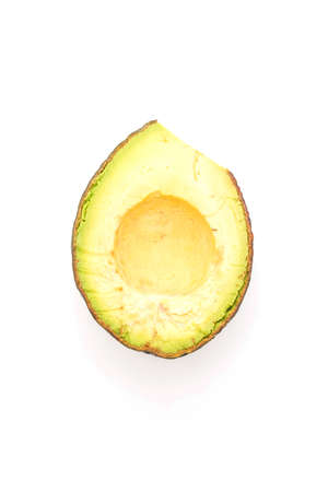 fresh avocado isolated on white backgroundの写真素材