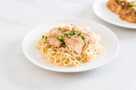 roast chicken noodle - asian food styleの写真素材
