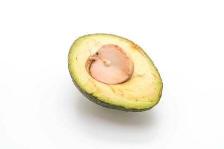 fresh avocado isolated on white backgroundの写真素材