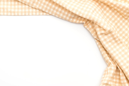 kitchen cloth (napkin) isolated on white backgroundの写真素材
