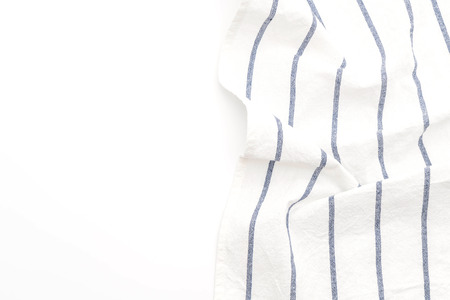 kitchen cloth (napkin) isolated on white backgroundの写真素材